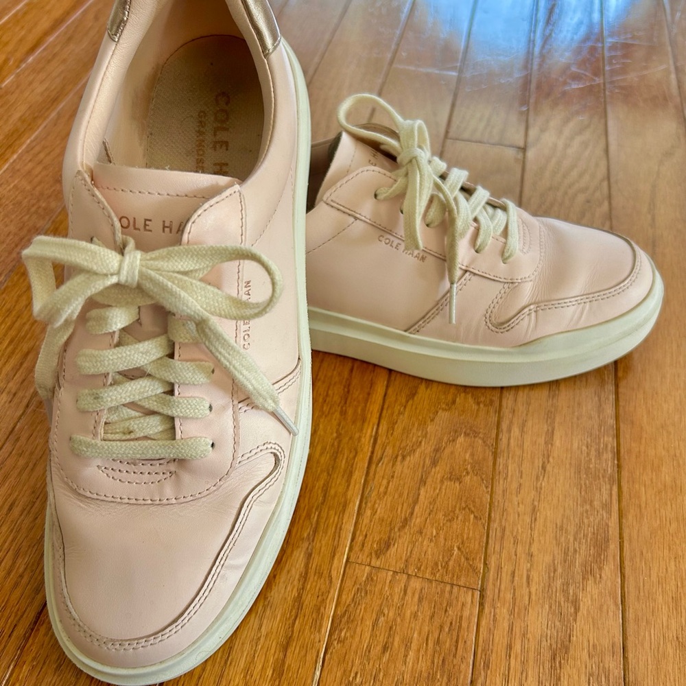 Cole Haan light pink and Metallic Sneakers